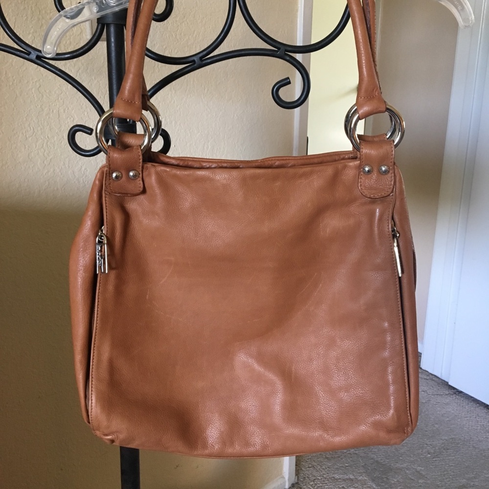 New Gianfranco Dolci Brown Leather Satchel